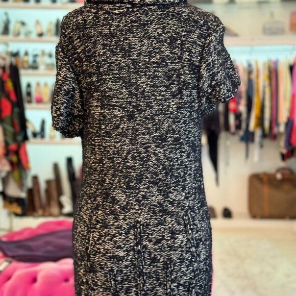 OSCAR DE LA RENTA, Black and White Sweater with Hoodie - Picture 5 of 8